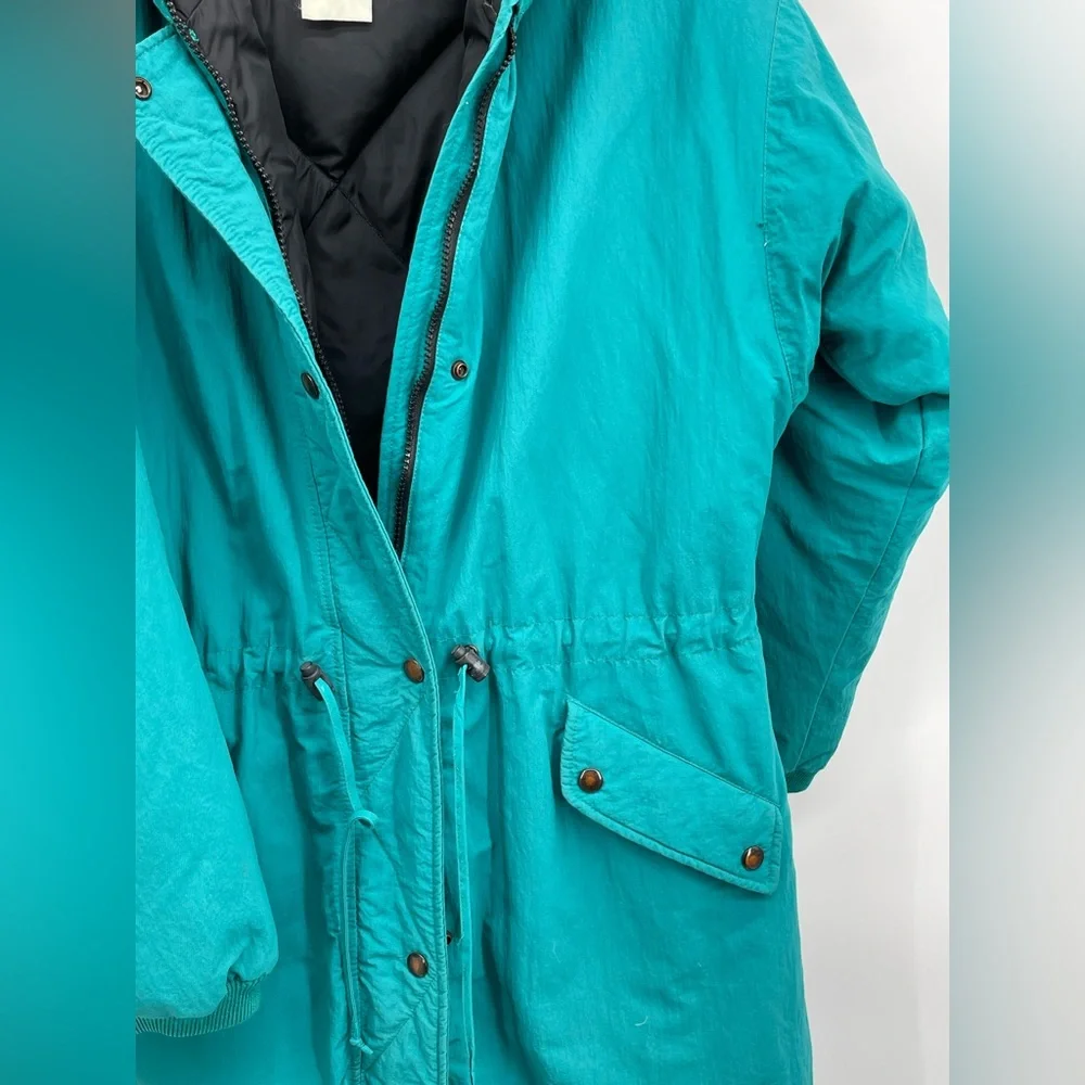 ⭐️L.L. Bean Women's Vintage Teal Goose Down Parka - Picture 4 of 13